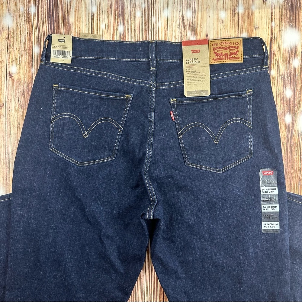 NWT Levis Classic Straight Women’s Mid Rise Jeans Size ( 14) 32x30 - Picture 13 of 16